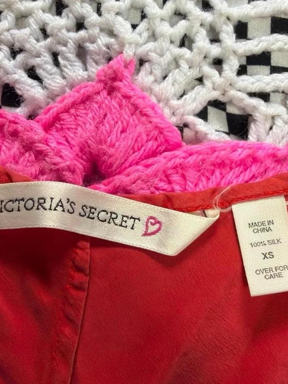 1997 Victoria's Secret Red 100% silk slip dress